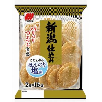 Iroha Mart - Sanko Niigata Rice Cracker Salt 30 pcs  (12 packets per carton)